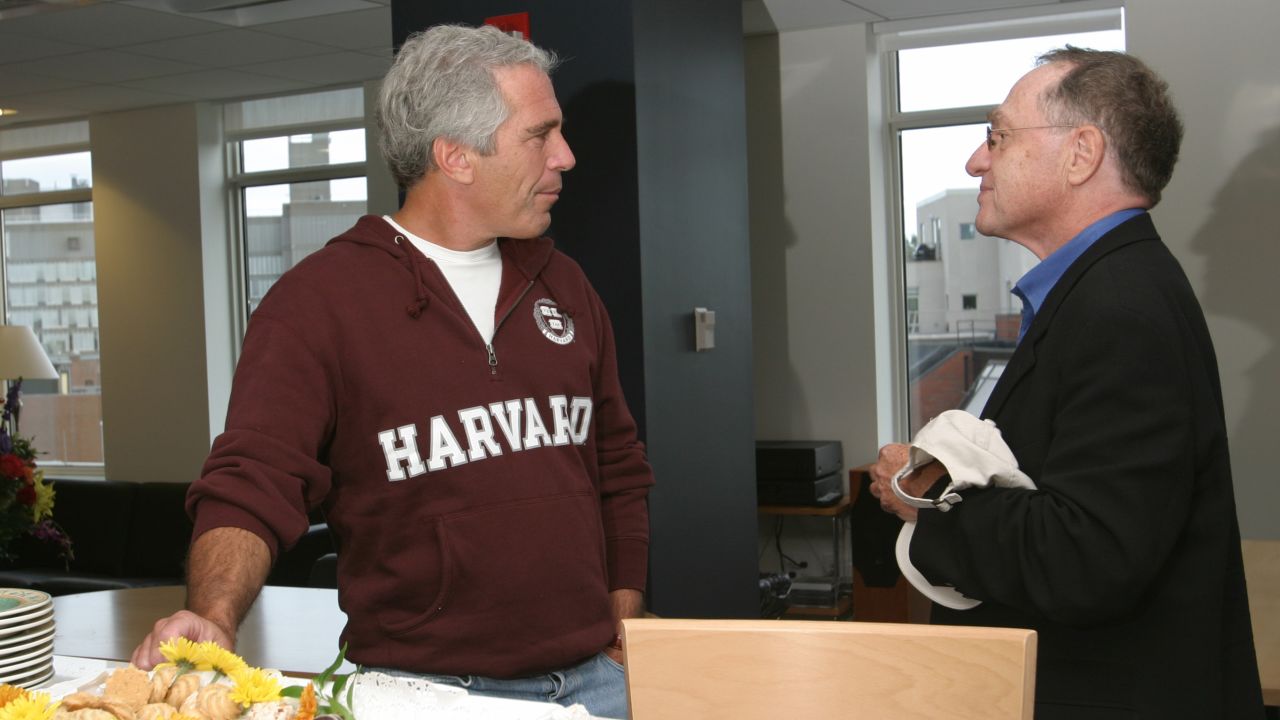 Jeff Epstein with Alan Dershowitz in this September 2004 file photo.