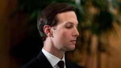 US Senior Advisor Jared Kushner waits for a working breakfast with US President Donald Trump and Saudi Crown Prince Mohammad Bin Salman Al Saud during the G20 Summit in Osaka on June 29, 2019. (BRENDAN SMIALOWSKI/AFP/Getty Images)