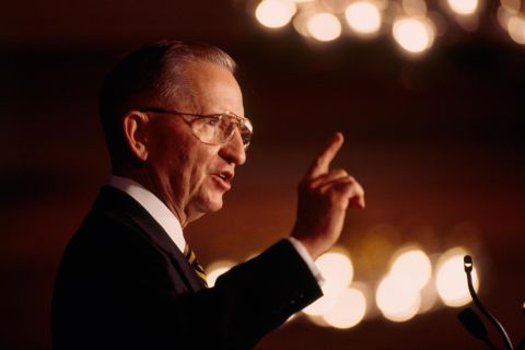 Ross Perot campaigns for president in July 1996. It was the second time he ran as a third-party candidate.
