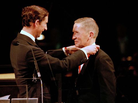 Britain's Prince Charles presents Perot with the Winston Churchill Award in February 1986. Perot was being honored for his work in Vietnam as well as his efforts to help rescue two of his employees from an Iranian prison in 1979.