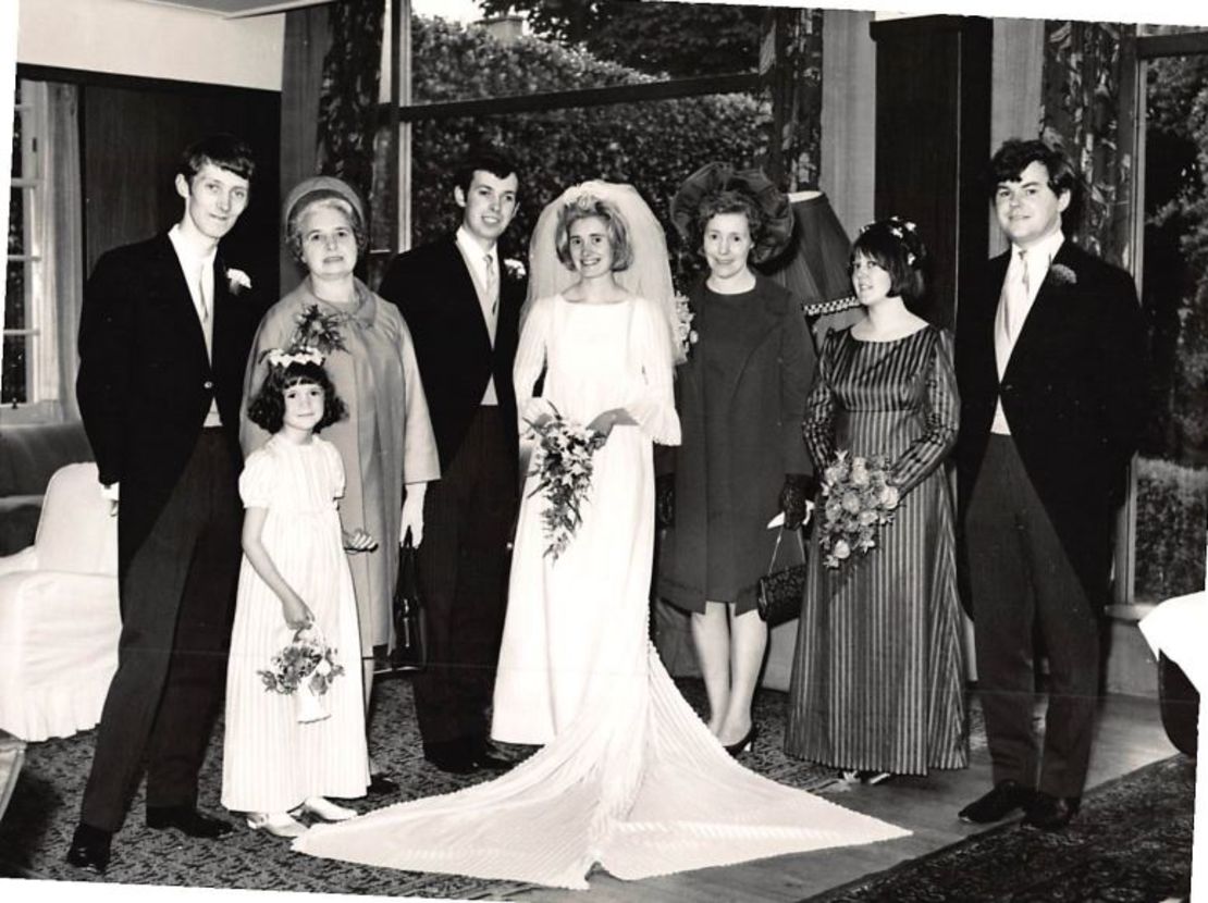 Norman and Leila Riddell with the rest of their family on their wedding day.