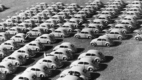 By 1955, more than one million Volkswagen cars had been produced. ("Beetle" didn't become the car's official name until the late 1960s.) It would go on to become, at least for a time, the best-selling car in the world.