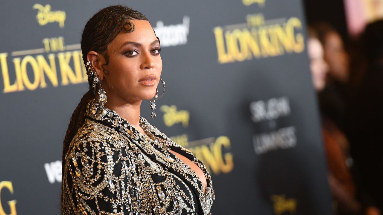Beyonce arrives for the world premiere of Disney's "The Lion King" at the Dolby theater in Hollywood.