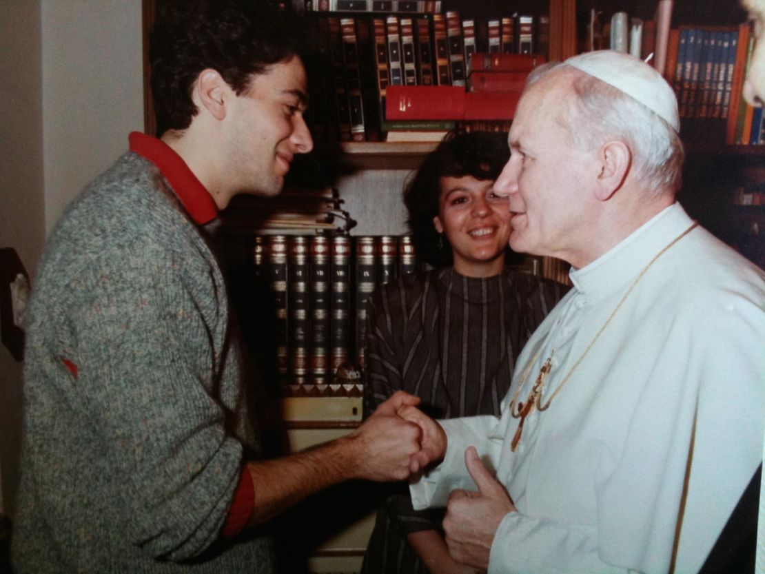 Pietro Orlandi meeting with Pope John Paul II before Emanuela went missing.
