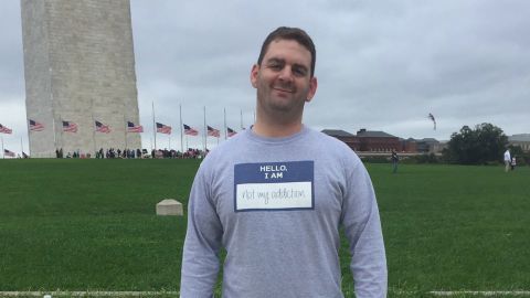Mark Restivo attends the UNITE to Face Addiction rally in Washington in October 2015.