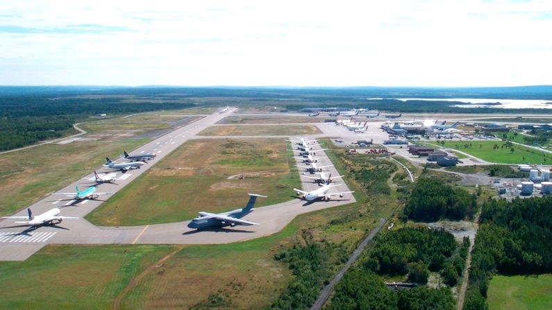 <strong>Coming together</strong>: The jets remained grounded for several days, with passengers experiencing incredible hospitality from Gander residents. 