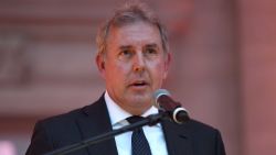 WASHINGTON, DC - APRIL 28:  Ambassador Kim Darroch speaks to guests during the Capitol File 2017 WHCD Welcome Reception at the British Ambassador's Residence on April 28, 2017 in Washington, DC.  (Photo by Riccardo Savi/Getty Images for Capitol File Magazine)