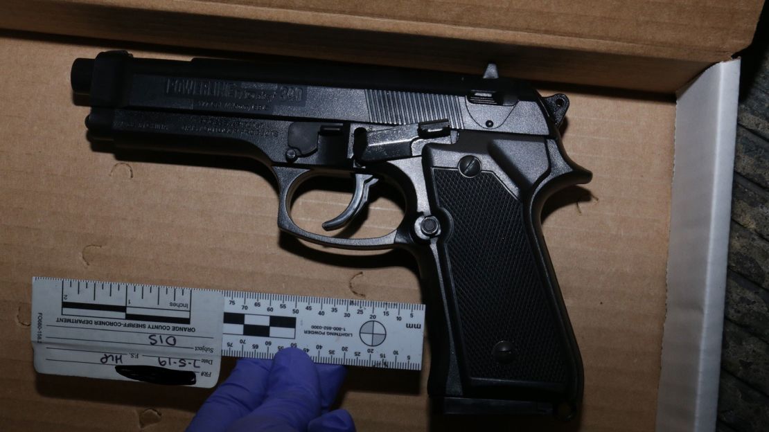 Police say a replica handgun was recovered near Hannah Williams at the scene. 