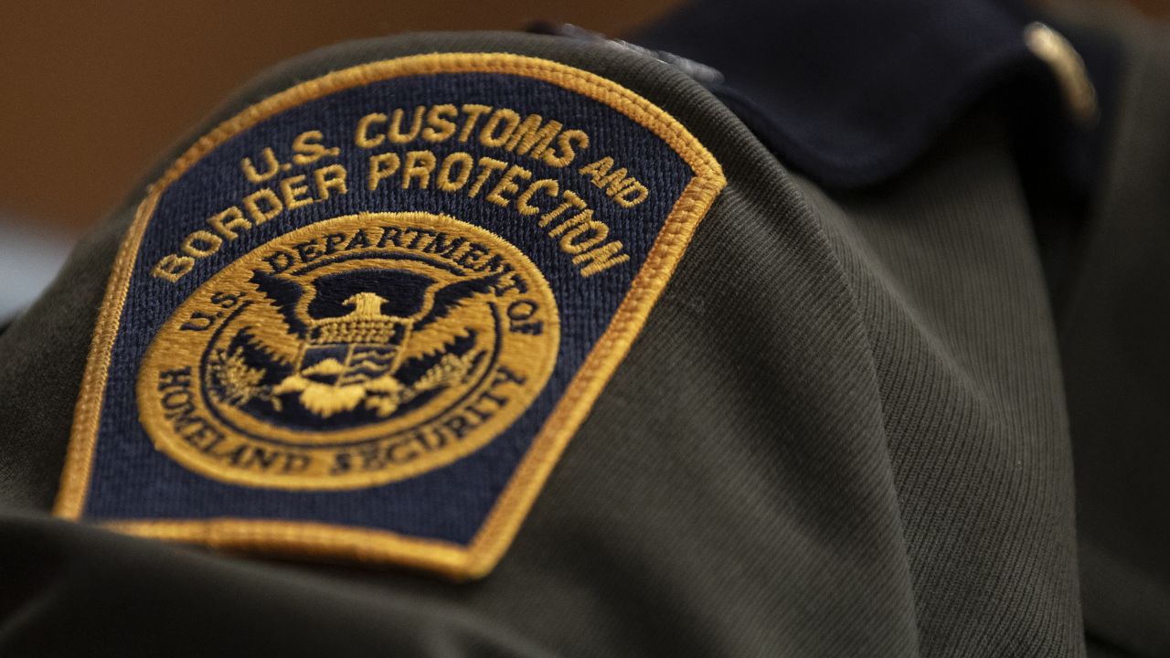 WASHINGTON, DC - APRIL 09: A U.S. Customs and Border Protection patch on the uniform of Rodolfo Karisch, Rio Grande Valley sector chief patrol agent for the U.S. Border Patrol, as he testifies during a U.S. Senate Homeland Security Committee hearing on migration on the Southern U.S Border on April 9, 2019 in Washington, DC. During the hearing, lawmakers questioned witnesses about child mentions, minor reunification, and illegal drug seizures on the Southern Border. (Photo by Alex Edelman/Getty Images)