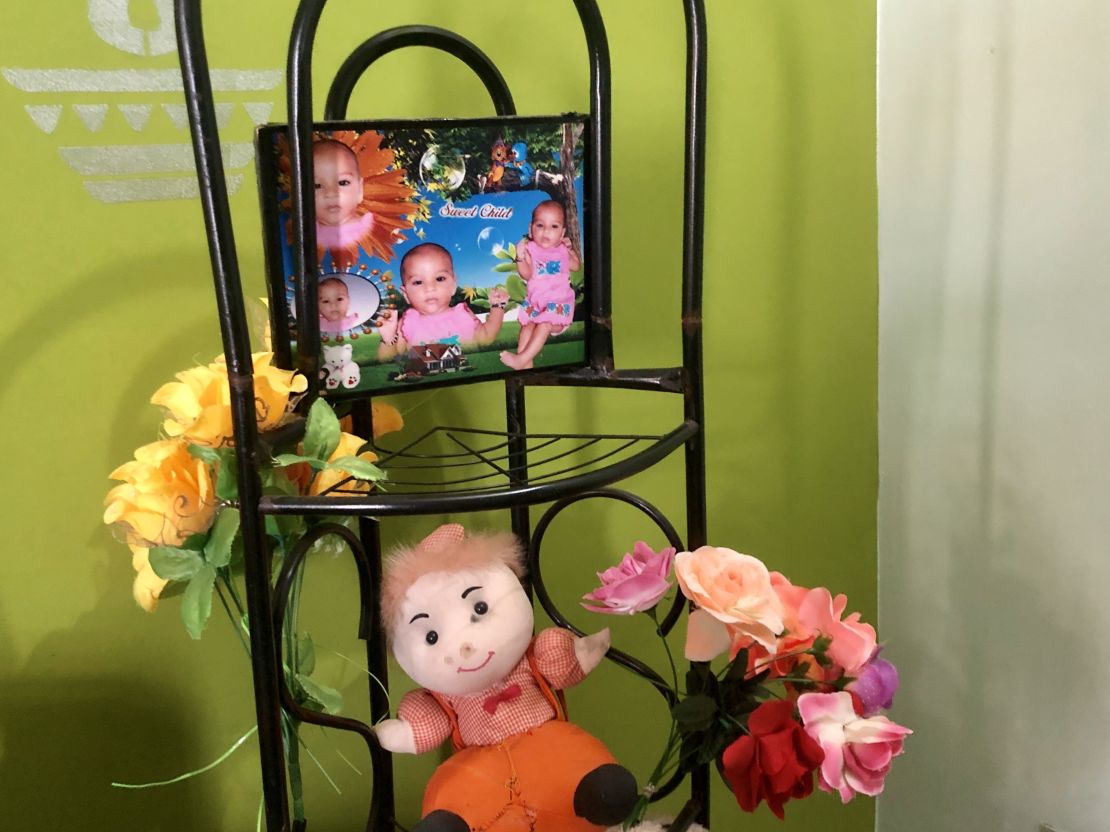 A framed photo collage in her grandparents' home shows Gurupreet Kaur as a baby.