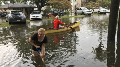 The Broadmoor neighborhood in New Orleans was flooded Wednesday.