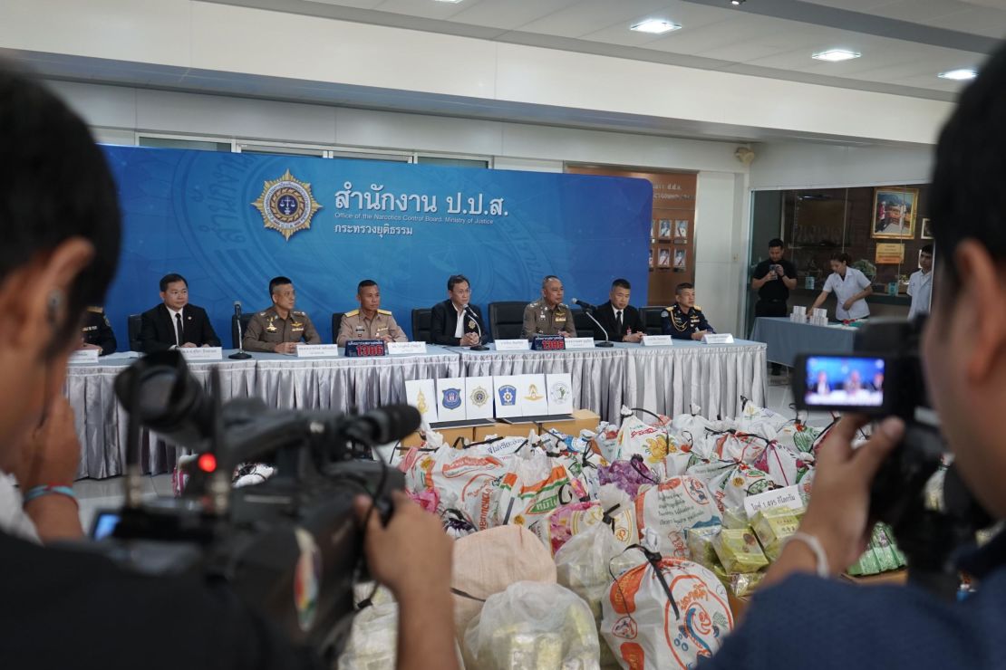 On June 5, Thai drug authorities held a press conference to announce their seizure of 1.5 tonnes of crystal meth.