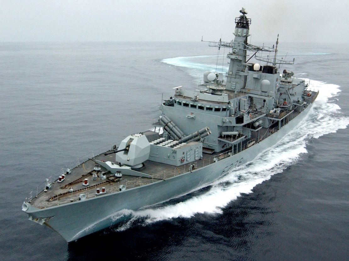 Royal Navy frigate HMS Montrose escorted the tanker through the Straits of Hormuz. (File photo)