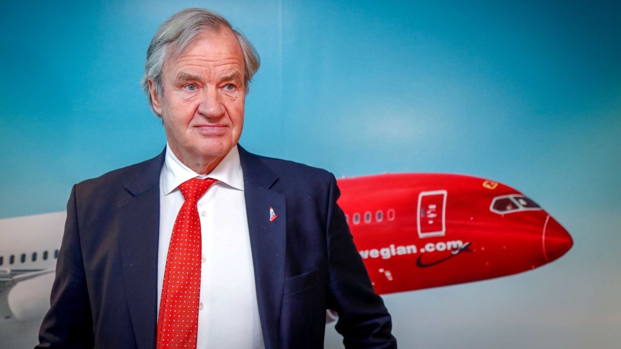 Bjorn Kjos attends a press conference in Oslo in January.