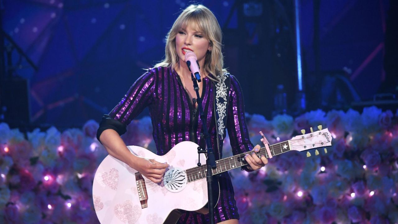 Taylor Swift performs onstage as Taylor Swift, Dua Lipa, SZA and Becky G perform at The Prime Day concert, presented by Amazon Music at on July 10, 2019 at Hammerstein Ballroom in New York City. (Photo by Kevin Mazur/Getty Images for Amazon )