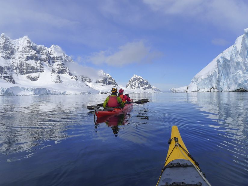 <strong>On the open water:</strong> Setting out in kayaks gets visitors that much closer to the natural wonders of the region.