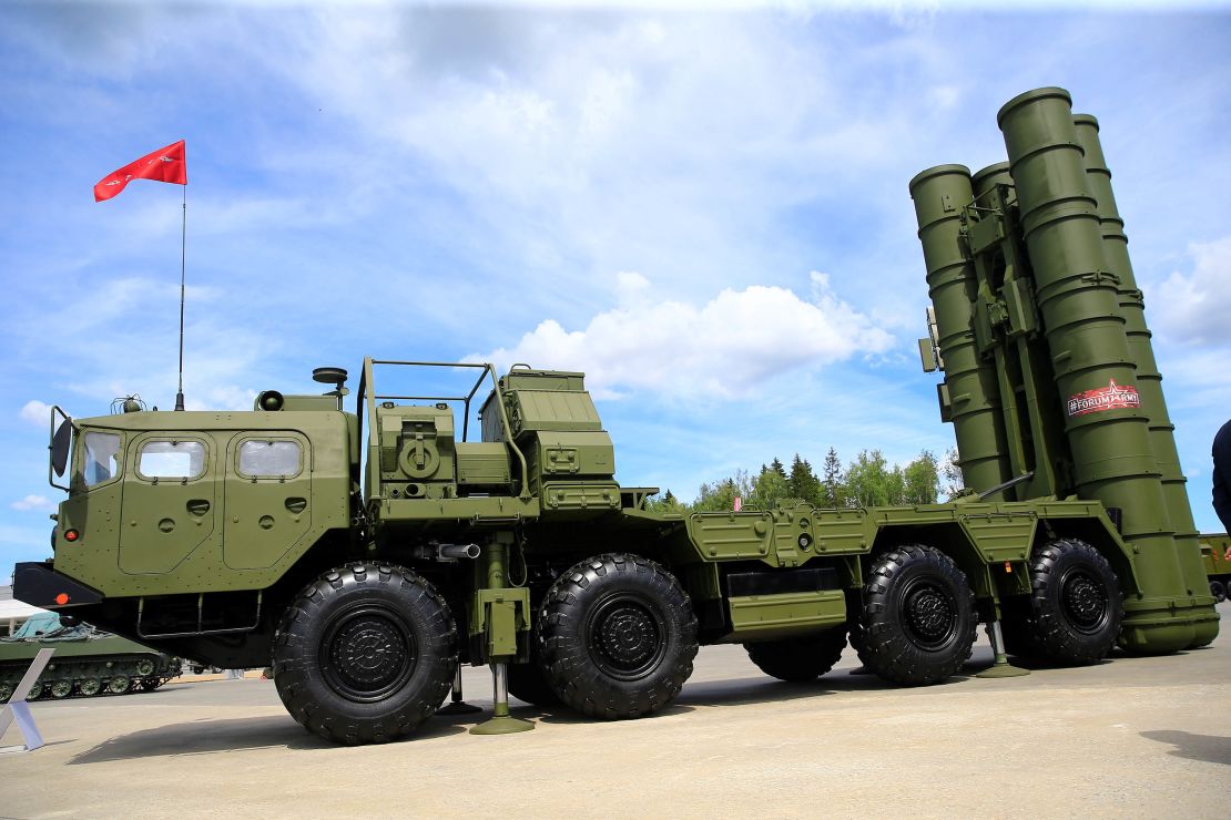 The S-400 surface-to-air missile launcher is seen at the ARMY-2019 International Military and Technical Forum' in Moscow in June. 