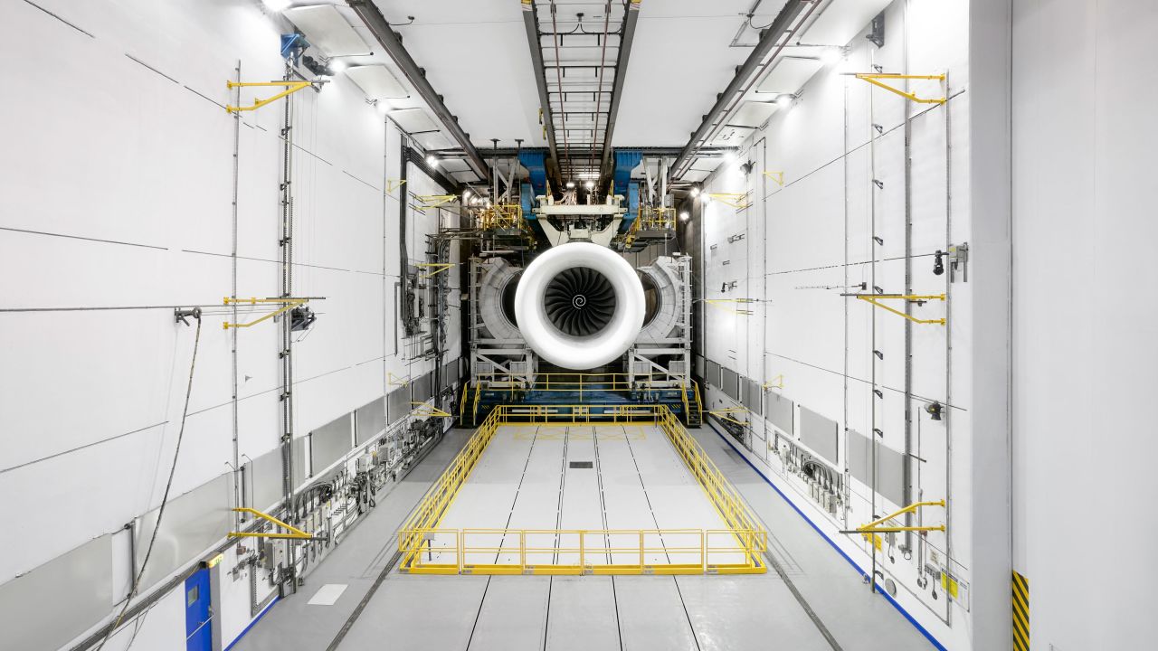 <strong>Test bed:</strong> After the engine's been built, it's tested on this enormous test facility. 