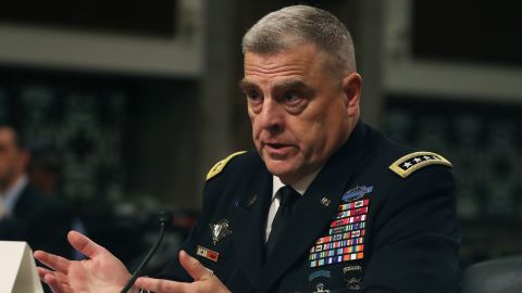 US Army Gen. Mark A. Milley testifies before the Senate Armed Services Committee on his nomination to be chairman of the Joint Chiefs of Staff, on Capitol Hill July 11, 2019 in Washington, DC.