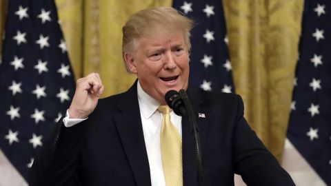 President Donald Trump speaks during the "Presidential Social Media Summit" in the East Room of the White House, Thursday, July 11, 2019, in Washington. (AP Photo/Evan Vucci)