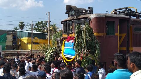 The first water train arrived in Chennai on Friday.