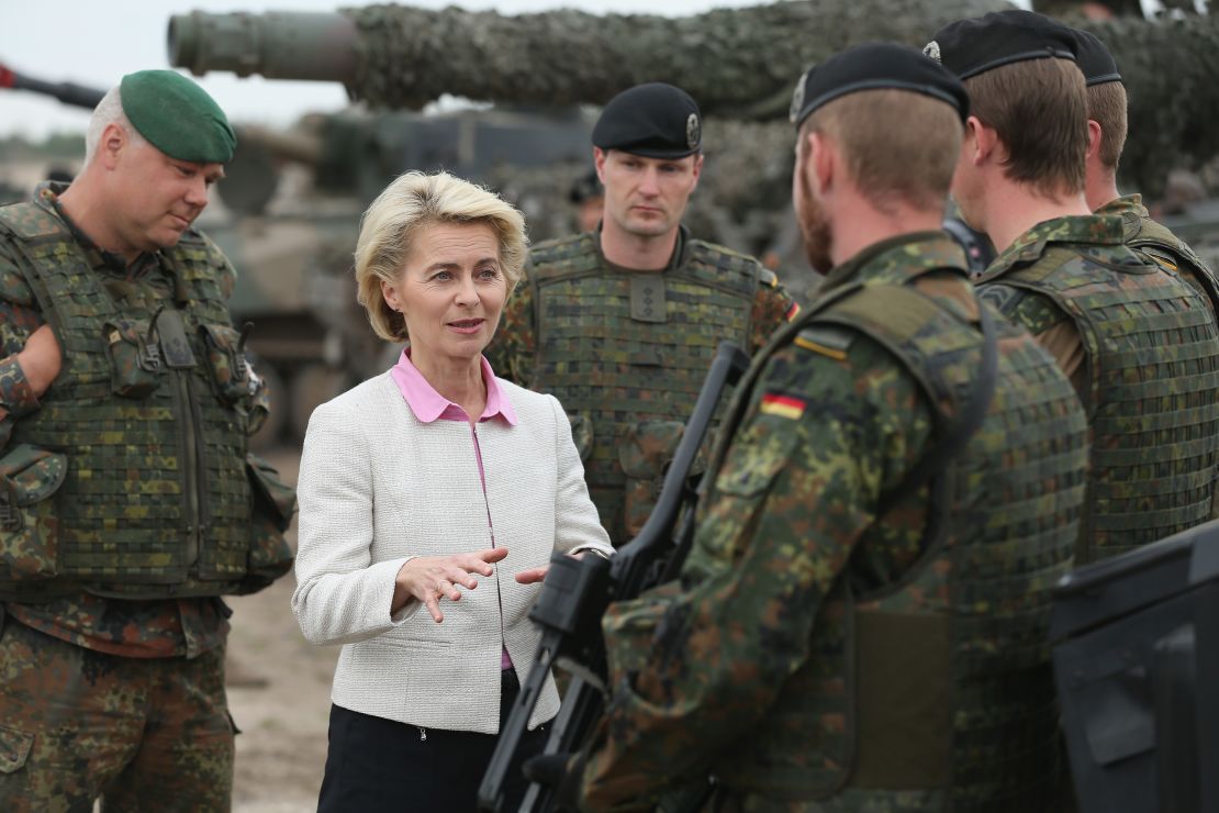 Some German media outlets say it's "good news" for the military that von der Leyen is leaving her position as defense minister.