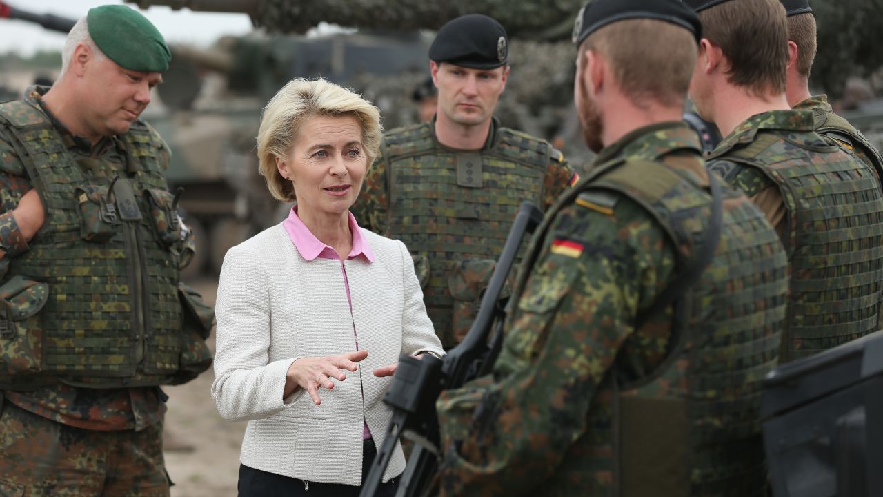 Some German media outlets say it's "good news" for the military that von der Leyen is leaving her position as defense minister.
