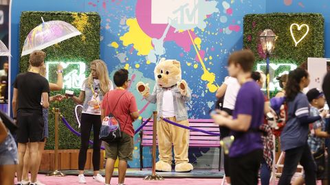 An MTV booth at VidCon. 
