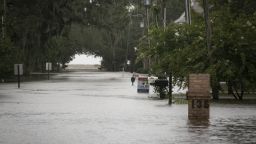 Water floods a neighborhood near Lake Pontchartrain, after Tropical Storm Barry makes landfall in Lewisburg, Louisiana U.S., on Friday, July 13, 2019. Barry is threatening to bring life-threatening floods after making landfall in Louisiana on Saturday, as the tropical storm lashes the state with as much as two feet of rain. Photographer: Nicole Craine/Bloomberg via Getty Images