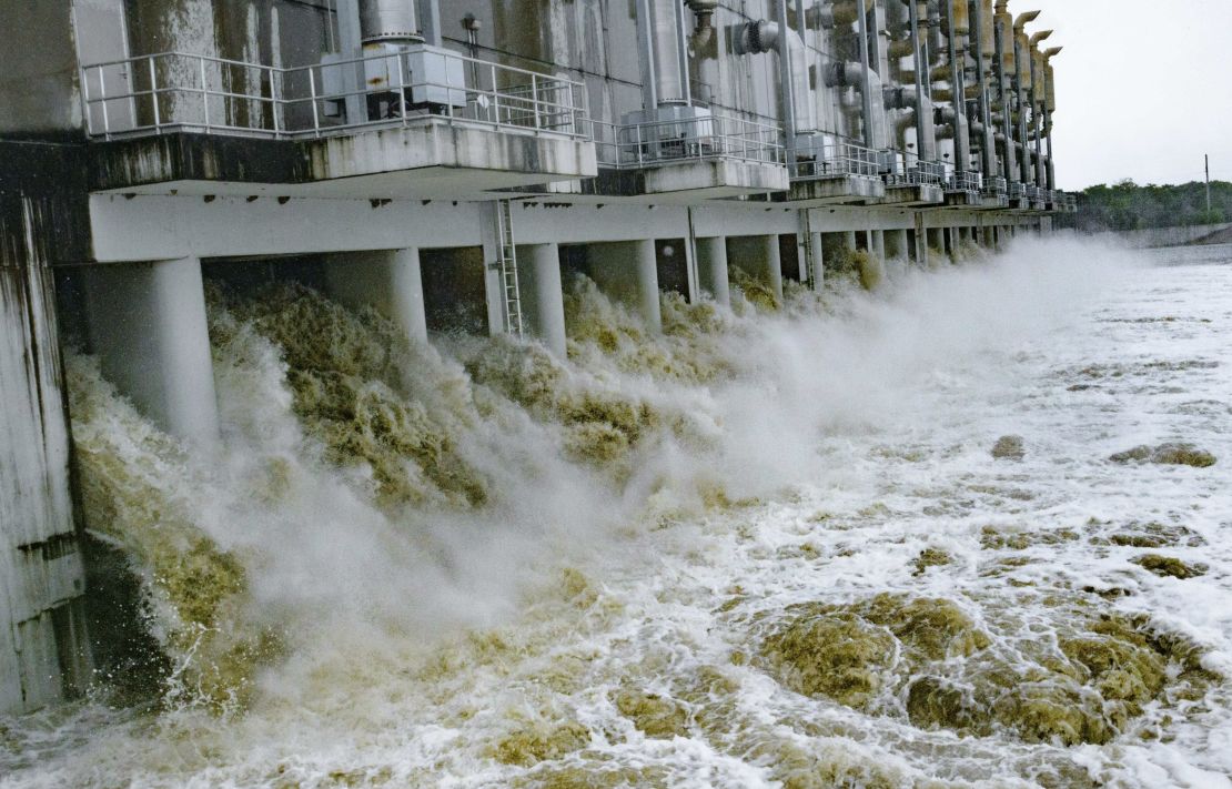 The Gulf Intracoastal Waterway West Closure Complex, in the New Orleans area, is the largest pumping station in the world. It was activated to deal with inundation from Barry.