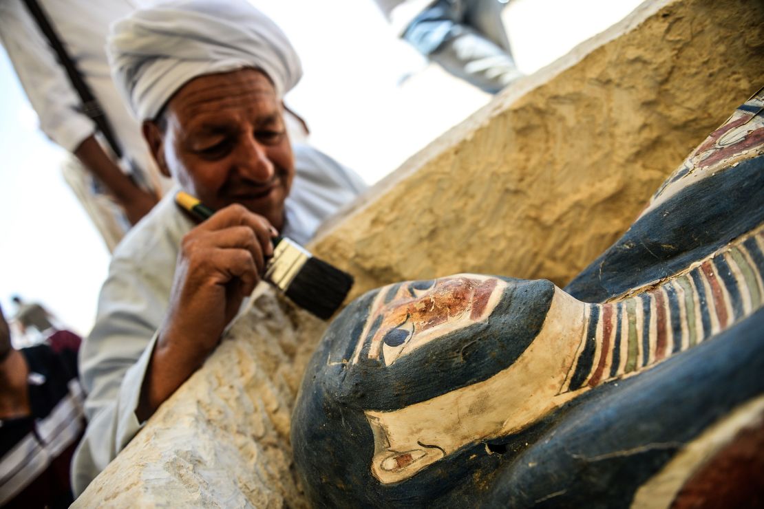 Some of the sarcophagi contained well-preserved mummies.