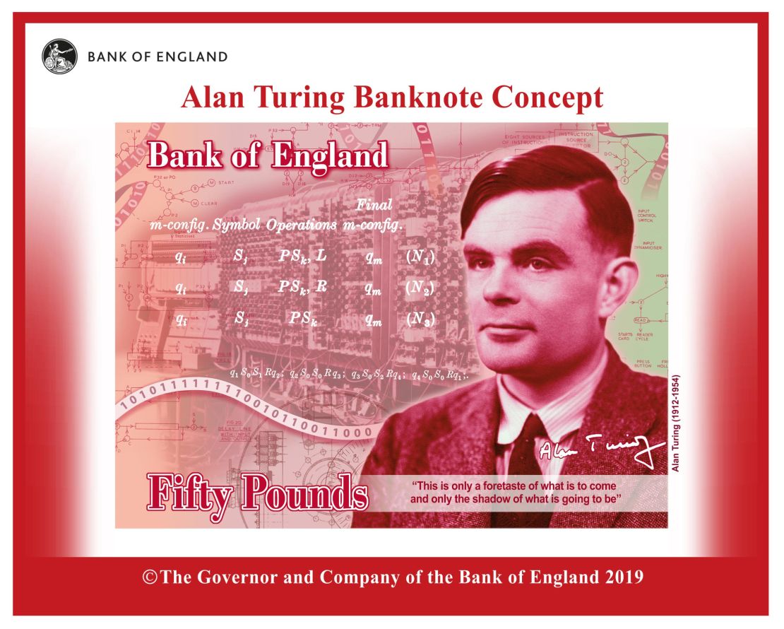 Alan Turing will be the new face of Britain's £50 note.