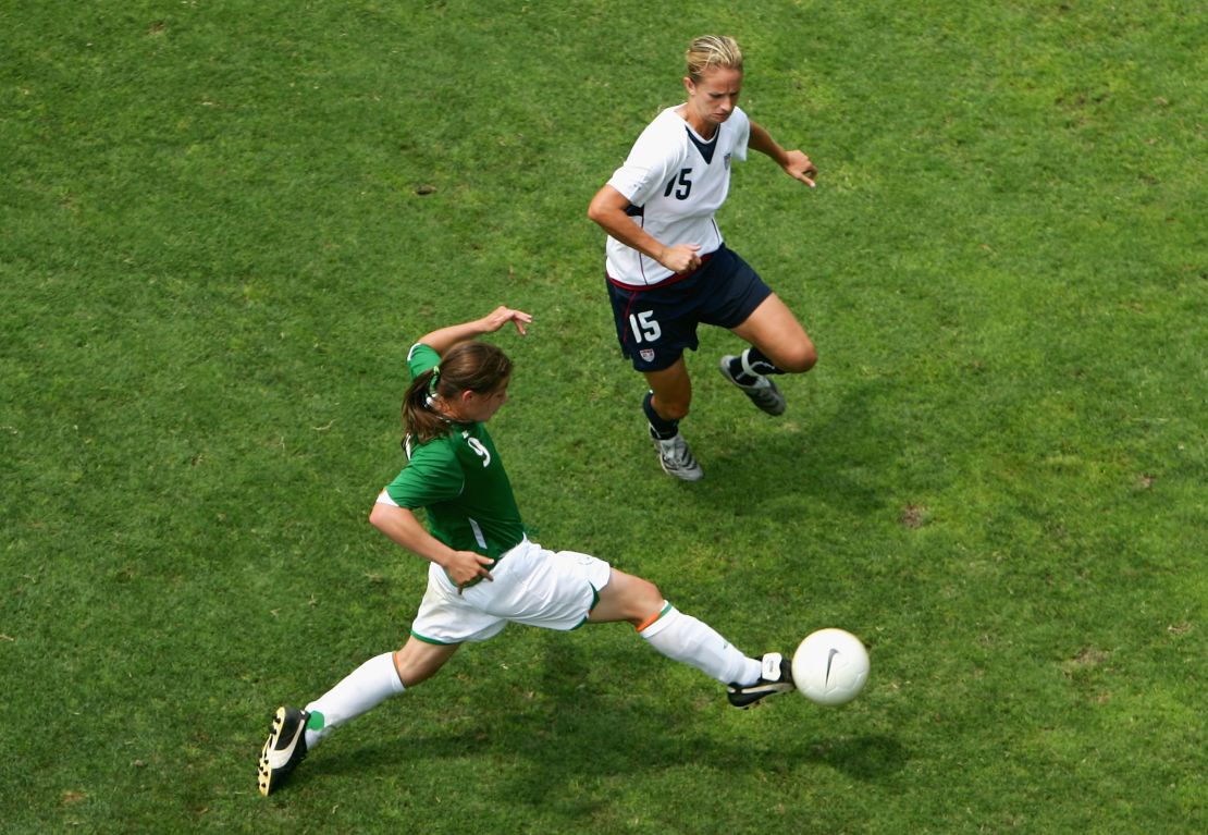 Taylor plays against the USA during an international soccer game in 2006.