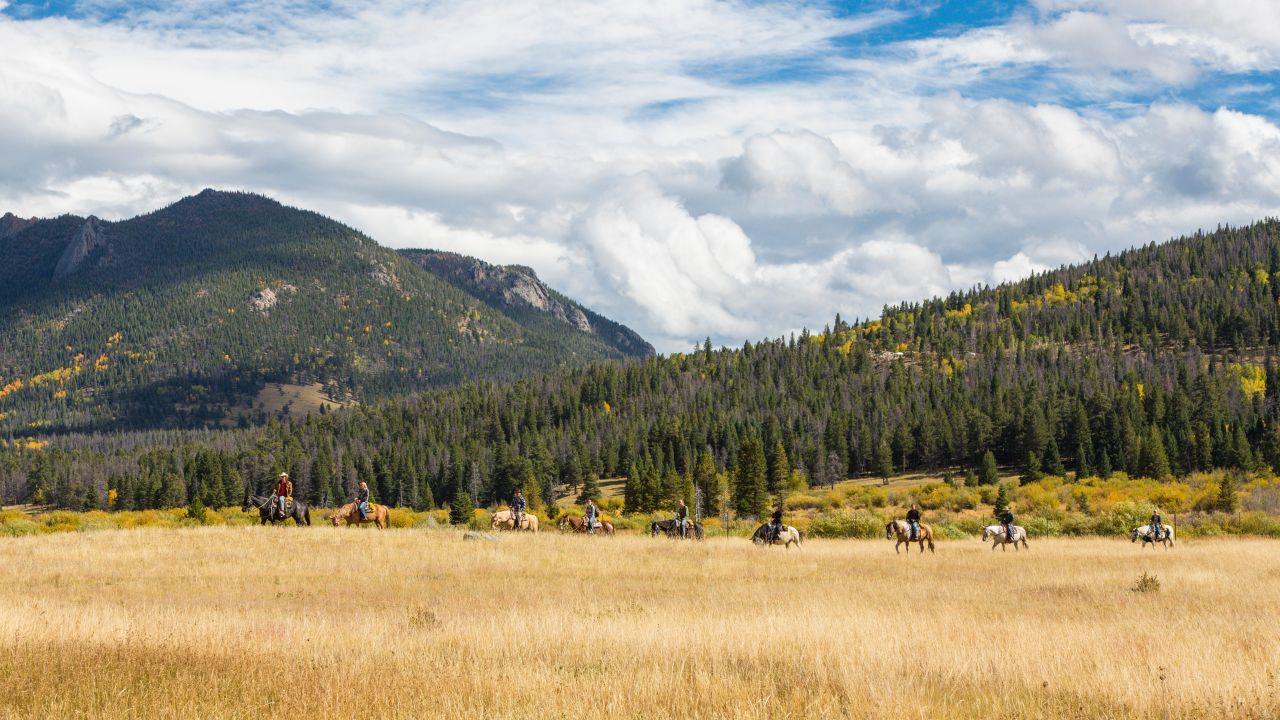 <strong>Horseback riding in Rocky Mountain National Park (Colorado): </strong>Saddle up and live out your Western cowboy fantasies in West Horseshoe Park area of Rocky Mountain National Park.