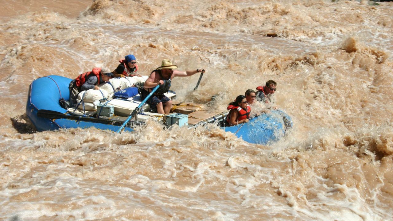 <strong>White-water rafting in Grand Canyon National Park (Arizona):</strong> Daring boaters run Lava Falls Rapid, considered one of the most challenging in the world. 