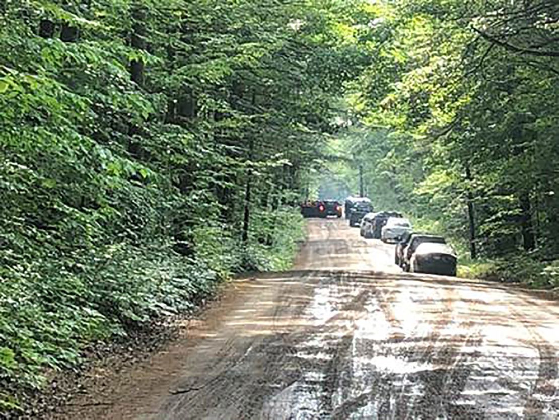 Police in Michigan search after a 2-year-old disappeared from her family's campsite.