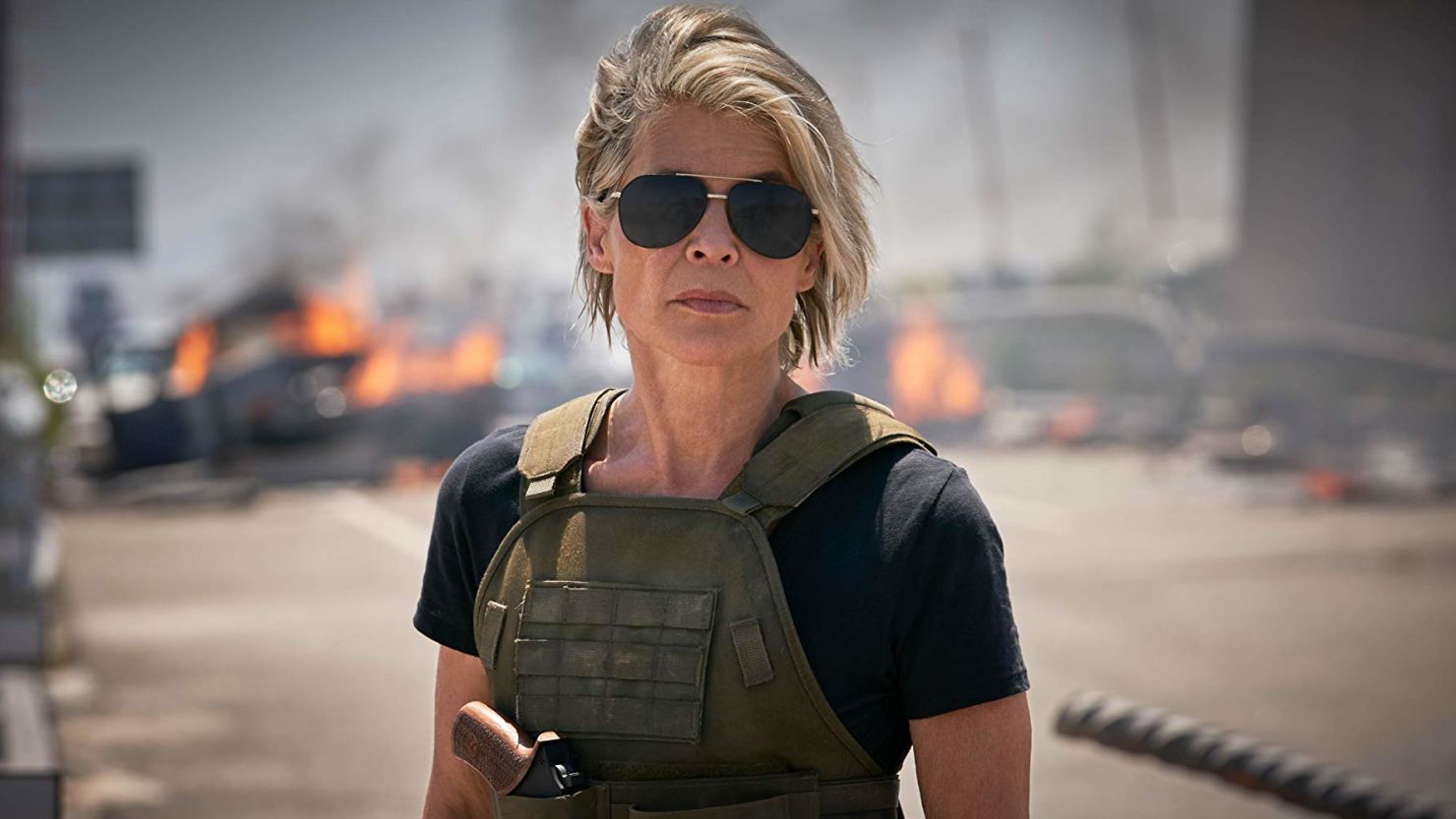 Linda Hamilton stars in "Terminator: Dark Fate." 