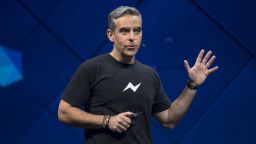David Marcus, vice president of messaging products for Facebook Inc., speaks during the F8 Developer Conference in San Jose, California, U.S., on Tuesday, April 18, 2017. During his keynote, Facebook CEO Mark Zuckerberg laid out his strategy for augmented reality, saying the social network will use smartphone cameras to overlay virtual items on the real world rather than waiting for AR glasses to be technically possible. Photographer: David Paul Morris/Bloomberg via Getty Images