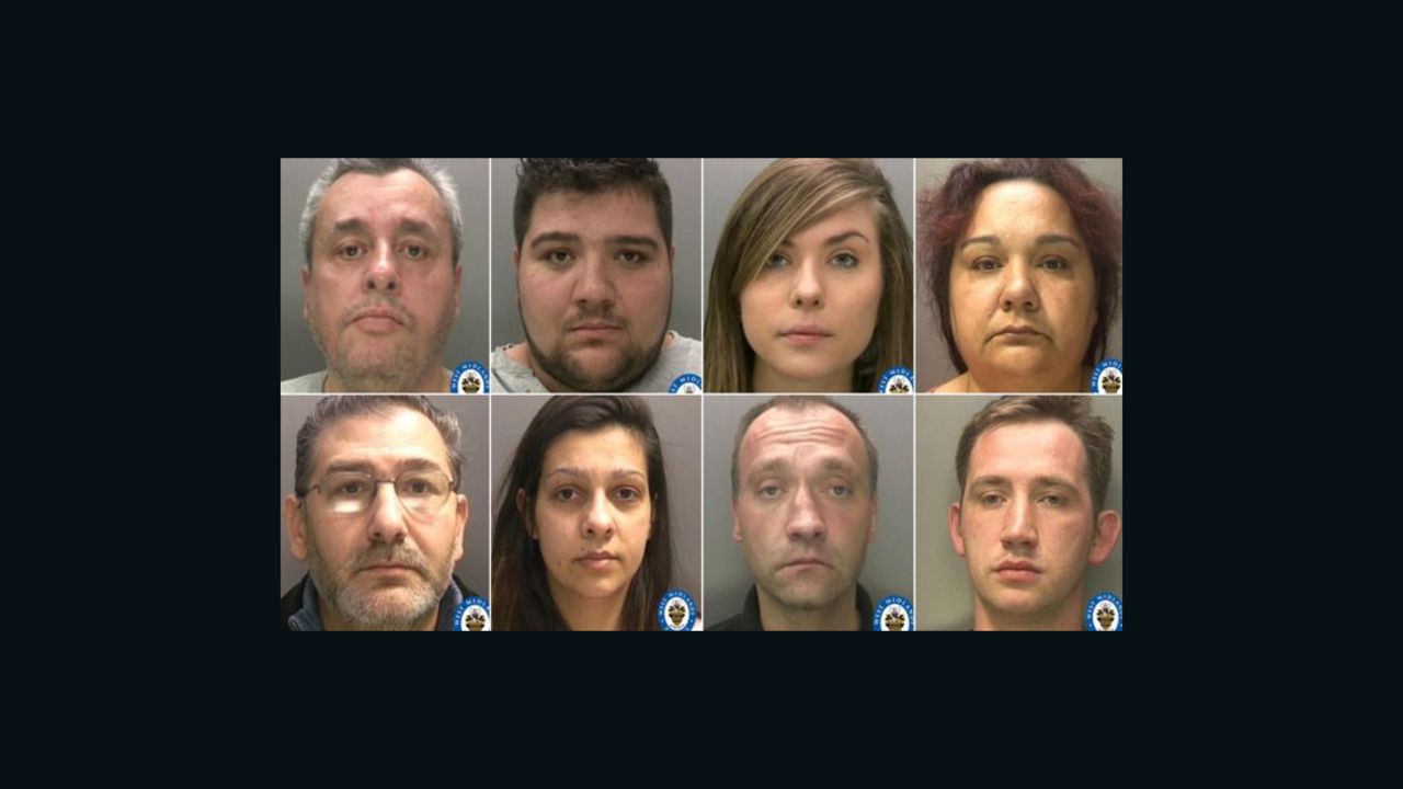 A Polish human trafficking gang operating in the UK was sentenced to more than 55 years in jail.