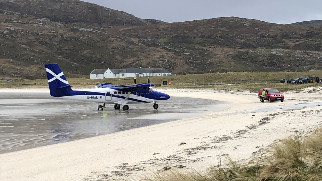 <strong>Timed by the tides: </strong>There is no concrete or tarmac here to land on. Instead, the small commuter aircraft make use of the wide expanse of sand as a makeshift runway, timing arrivals with the tides.