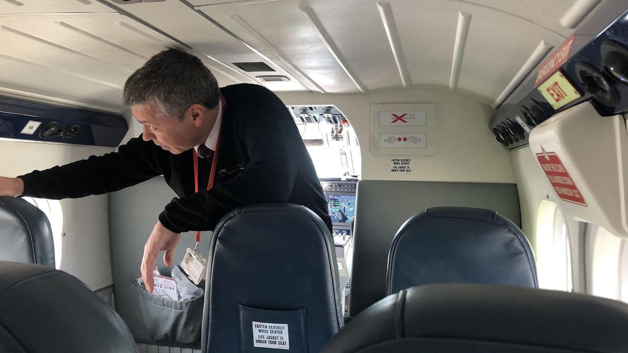<strong>On board:</strong> The compact size means there are no flight attendants, and it's left to the pilots to offer a brief safety demonstration and a few words about the flight. 