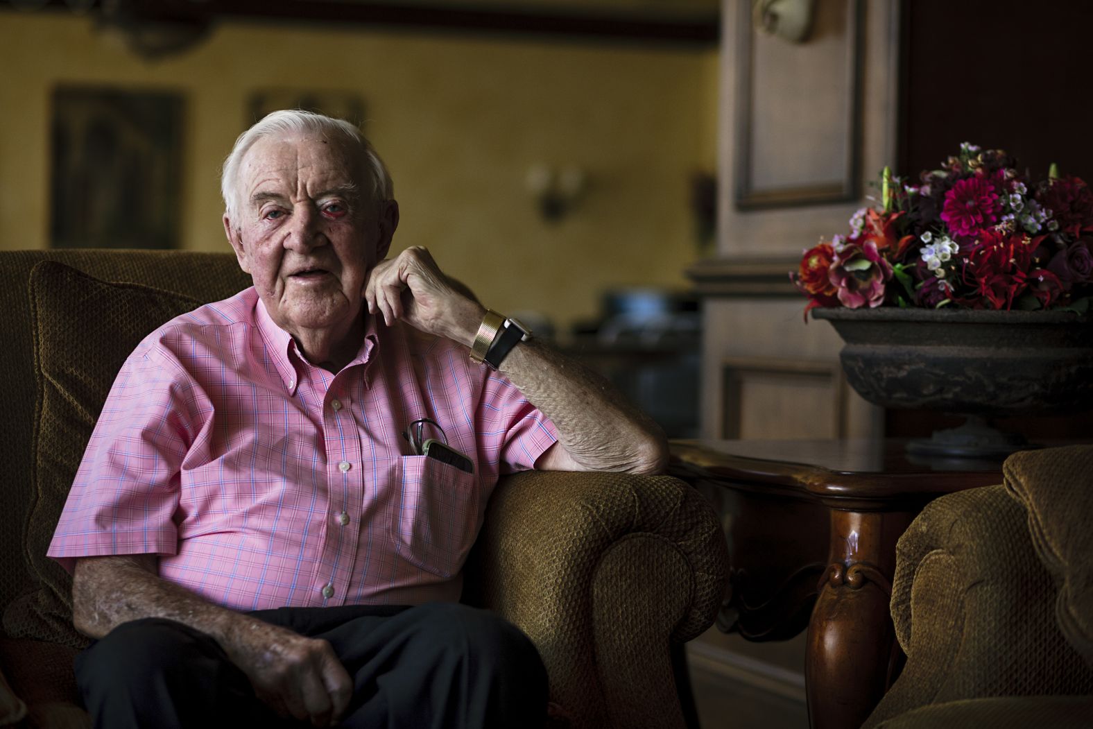 Stevens sits for a portrait on May 9, 2019, in Ft. Lauderdale, Florida.