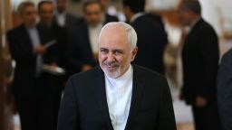 Iranian Foreign Minister Mohammad Javad Zarif arrives to meet his Japanese counterpart in Tehran on June 12, 2019. - Japan's Prime Minister Shinzo Abe, the first Japanese premier to visit Iran in 41 years, is expected in Tehran for a rare diplomatic mission, hoping to ease tensions between the Islamic republic and Tokyo's key ally Washington. (Photo by ATTA KENARE / AFP)        (Photo credit should read ATTA KENARE/AFP/Getty Images)