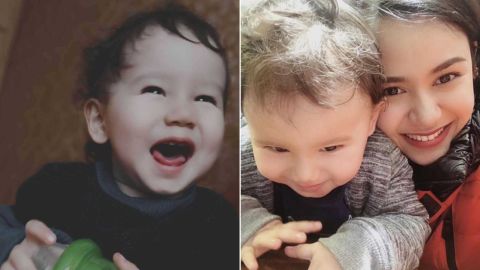 Photos provided by Abudusalamu show his son, Lufty, and his wife Nadila, in Xinjiang.