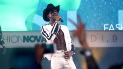 LOS ANGELES, CA - MAY 09:  Lil Nas X performs onstage as Fashion Nova Presents: Party With Cardi at Hollywood Palladium on May 9, 2019 in Los Angeles, California.  (Photo by Jerritt Clark/Getty Images for Fashion Nova)