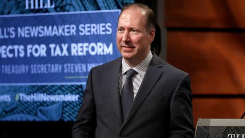 American Bankers Association President and CEO Rob Nichols delivers opening remarks during The Hill's Newsmaker Series "Prospects for Tax Reform" at the Newseum  in April 2017 in Washington, DC.(Photo by Chip Somodevilla/Getty Images)