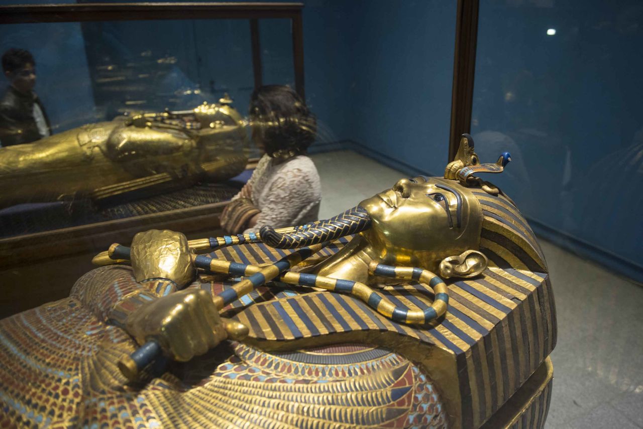 Tutankhamun's sarcophagus pictured at Cairo's Egyptian Museum in 2017.