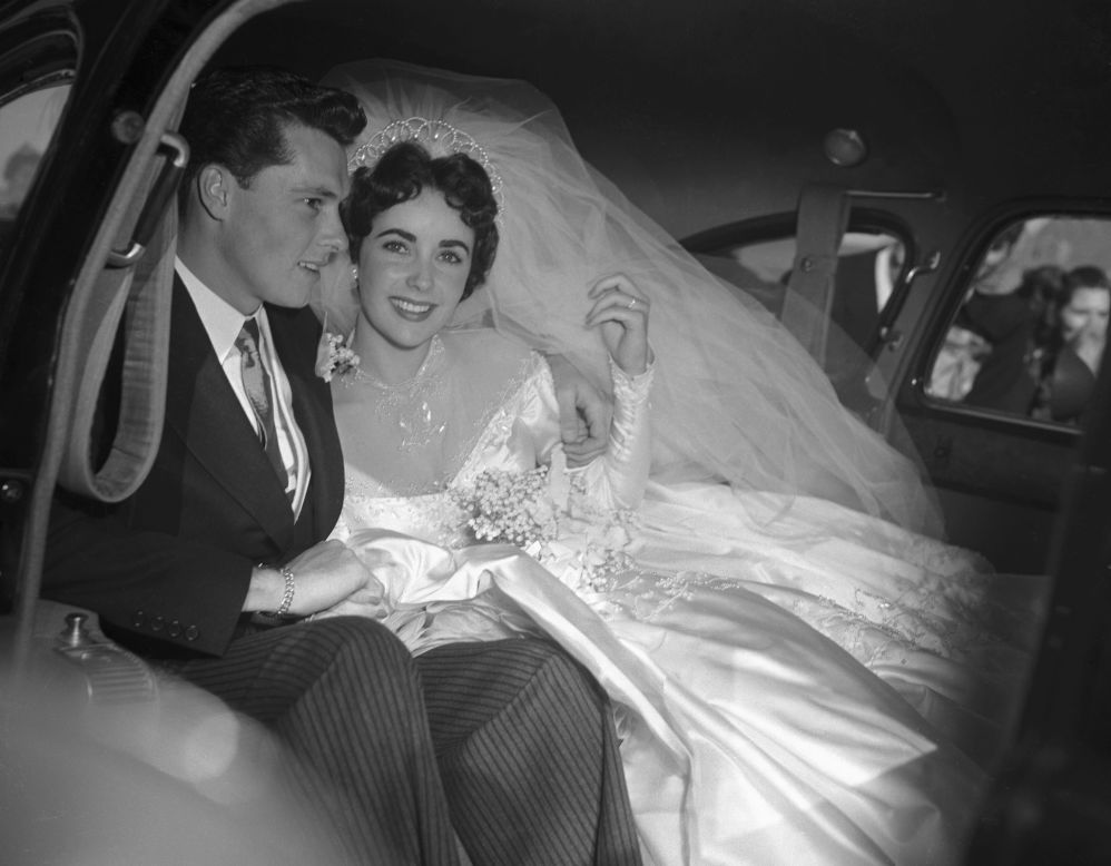 <strong>Wedding bells:</strong> Conrad's son, Nicky, wed an 18-year-old Elizabeth Taylor in Beverly Hills.