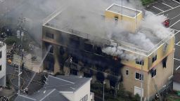 The fire broke out at a studio of Kyoto Animation Co.