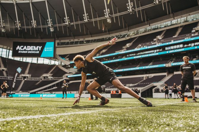 They undertook exercises similar to the NFL scouting system intended to test speed and explosiveness.